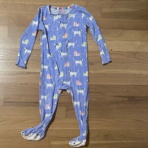 Magnetic Me Lavender/Blue Animal Print Footie